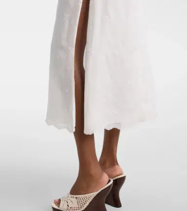 Magda Butrym Embroidered silk, wool and cotton-blend midi dress | Thumbnail 5 Magda Butrym Embroidered silk, wool and cotton-blend midi dress | Thumbnail 5