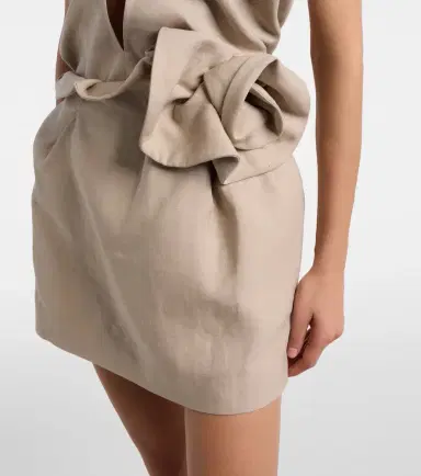 Magda Butrym Floral-appliqué linen miniskirt | Thumbnail 3 Magda Butrym Floral-appliqué linen miniskirt | Thumbnail 3