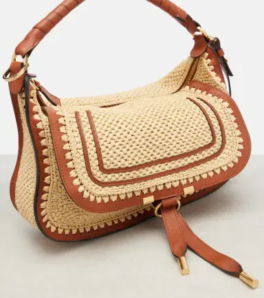 Chloé Chloé Marcie Small raffia-effect shoulder bag | Thumbnail 2 Chloé Chloé Marcie Small raffia-effect shoulder bag | Thumbnail 2