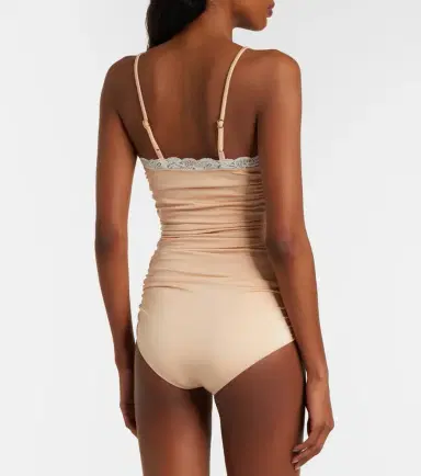 Chloe Chloé Lace-trimmed ruched bodysuit | Thumbnail 5 Chloe Chloé Lace-trimmed ruched bodysuit | Thumbnail 5