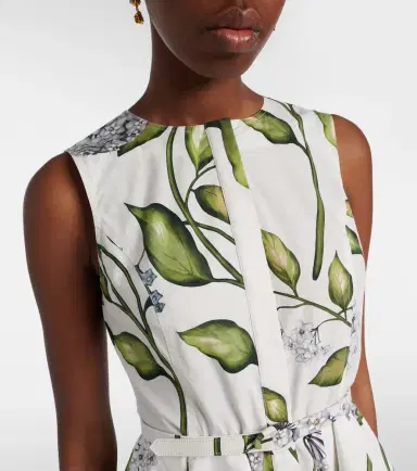 Oscar de la Renta Porcelain Flower cotton-blend midi dress | Thumbnail 5 Oscar de la Renta Porcelain Flower cotton-blend midi dress | Thumbnail 5