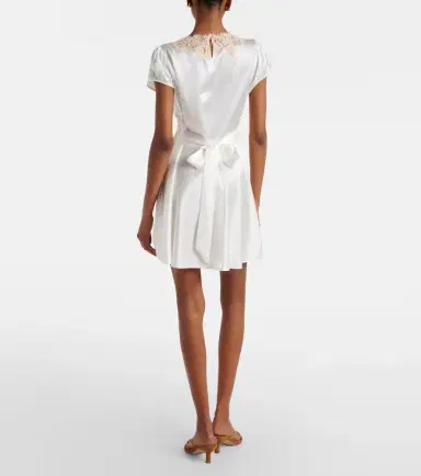 DÔEN Dôen Junia lace-trimmed silk satin minidress | Thumbnail 5 DÔEN Dôen Junia lace-trimmed silk satin minidress | Thumbnail 5