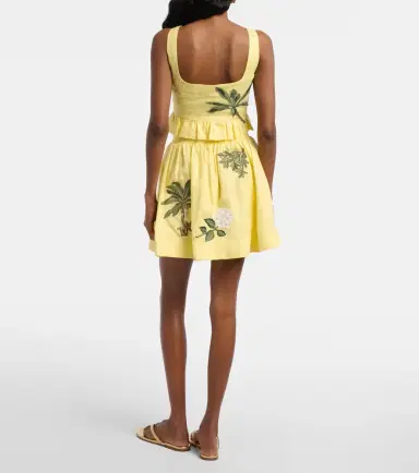 Agua by Agua Bendita Nori floral-appliqué linen miniskirt | Thumbnail 5 Agua by Agua Bendita Nori floral-appliqué linen miniskirt | Thumbnail 5