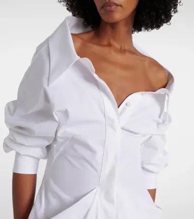 Givenchy Draped cotton poplin shirt dress | Thumbnail 3 Givenchy Draped cotton poplin shirt dress | Thumbnail 3