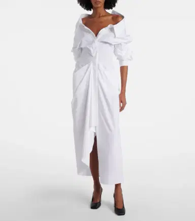 Givenchy Draped cotton poplin shirt dress | Thumbnail 4 Givenchy Draped cotton poplin shirt dress | Thumbnail 4