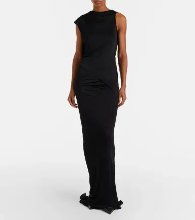 Rick Owens Lilies Shailee ruched gown | Thumbnail 4 Rick Owens Lilies Shailee ruched gown | Thumbnail 4