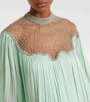 Costarellos Elline embellished pleated gown | Thumbnail 2 Costarellos Elline embellished pleated gown | Thumbnail 2