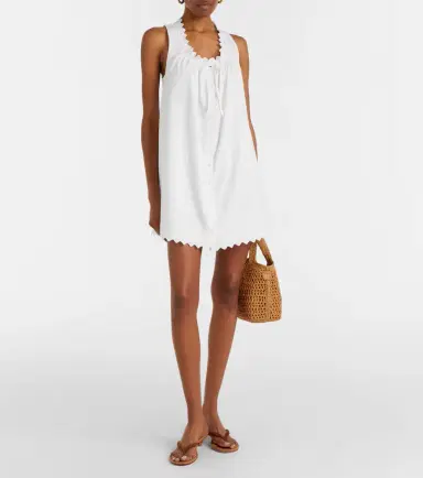 Frame Scalloped cotton poplin shirt dress | Thumbnail 2 Frame Scalloped cotton poplin shirt dress | Thumbnail 2