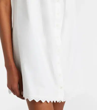 Frame Scalloped cotton poplin shirt dress | Thumbnail 3 Frame Scalloped cotton poplin shirt dress | Thumbnail 3