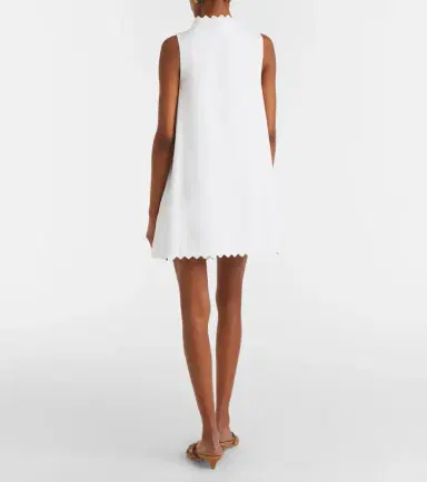 Frame Scalloped cotton poplin shirt dress | Thumbnail 4 Frame Scalloped cotton poplin shirt dress | Thumbnail 4