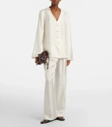 Rohe Róhe Silk wide-leg pants | Thumbnail 4 Rohe Róhe Silk wide-leg pants | Thumbnail 4