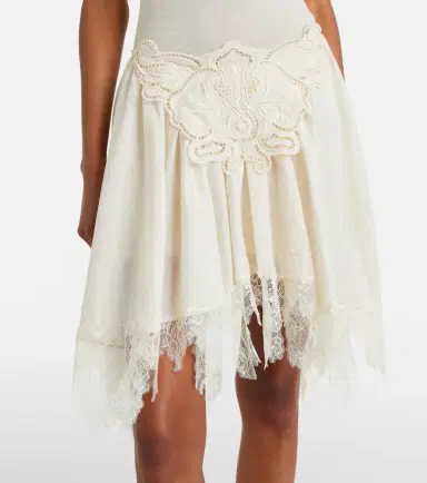 Blumarine Embroidered lace-trimmed miniskirt | Thumbnail 3 Blumarine Embroidered lace-trimmed miniskirt | Thumbnail 3