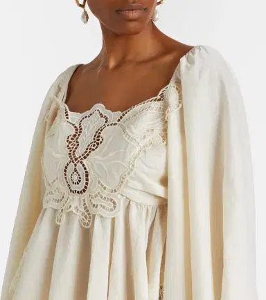 BLUMARINE Embroidered lace-trimmed blouse | Thumbnail 2 BLUMARINE Embroidered lace-trimmed blouse | Thumbnail 2