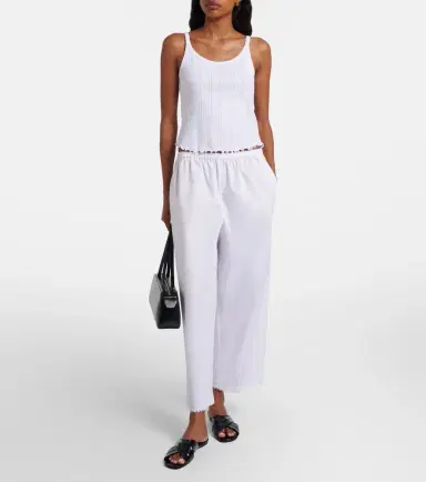 RÓHE Róhe Embroidered cotton poplin wide-leg pants | Thumbnail 4 RÓHE Róhe Embroidered cotton poplin wide-leg pants | Thumbnail 4