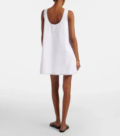 RÓHE Róhe Lace-trimmed cotton poplin minidress | Thumbnail 3 RÓHE Róhe Lace-trimmed cotton poplin minidress | Thumbnail 3