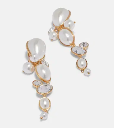 Oscar de la Renta Embellished clip-on earrings | Thumbnail 2 Oscar de la Renta Embellished clip-on earrings | Thumbnail 2
