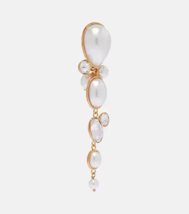 Oscar de la Renta Embellished clip-on earrings | Thumbnail 3 Oscar de la Renta Embellished clip-on earrings | Thumbnail 3