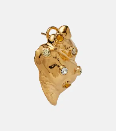 Oscar de la Renta Seashell crystal-embellished earrings | Thumbnail 2 Oscar de la Renta Seashell crystal-embellished earrings | Thumbnail 2
