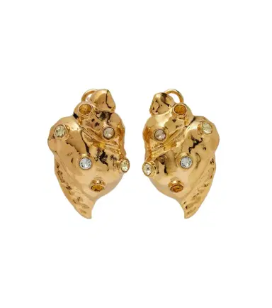 Oscar de la Renta Seashell crystal-embellished earrings | Thumbnail 1 Oscar de la Renta Seashell crystal-embellished earrings | Thumbnail 1