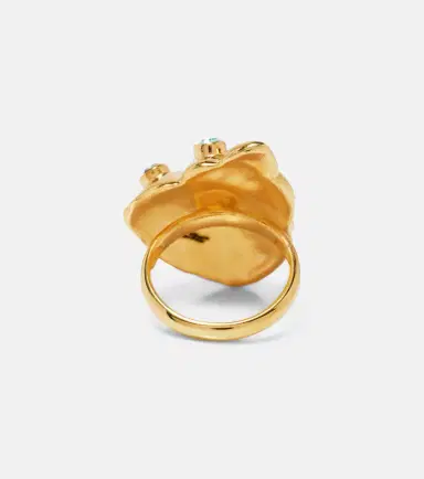 Oscar de la Renta Seashell crystal-embellished ring | Thumbnail 2 Oscar de la Renta Seashell crystal-embellished ring | Thumbnail 2