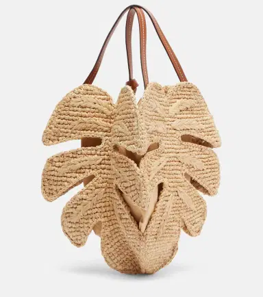 Staud Palm leather-trimmed raffia top-handle bag | Thumbnail 2 Staud Palm leather-trimmed raffia top-handle bag | Thumbnail 2
