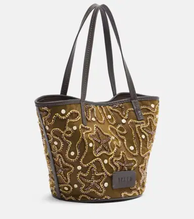 Staud Caro embellished canvas tote bag | Thumbnail 3 Staud Caro embellished canvas tote bag | Thumbnail 3