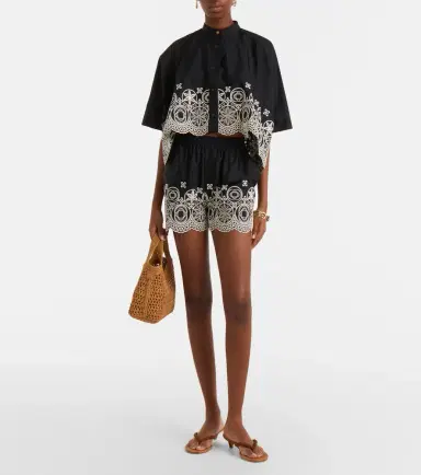 La DoubleJ Pull-Up embroidered cotton shorts | Thumbnail 4 La DoubleJ Pull-Up embroidered cotton shorts | Thumbnail 4