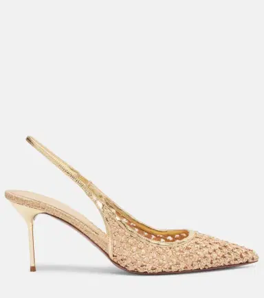Paris Texas Lidia leather-trimmed slingback pumps | Thumbnail 4 Paris Texas Lidia leather-trimmed slingback pumps | Thumbnail 4
