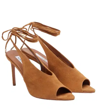 Aquazzura Lais suede peep-toe slingback pumps | Thumbnail 1 Aquazzura Lais suede peep-toe slingback pumps | Thumbnail 1