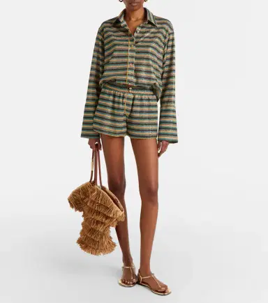 Oséree Oséree Lumière striped shorts | Thumbnail 2 Oséree Oséree Lumière striped shorts | Thumbnail 2