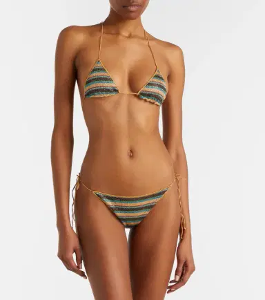Oseree Oséree Lumière striped bikini | Thumbnail 4 Oseree Oséree Lumière striped bikini | Thumbnail 4