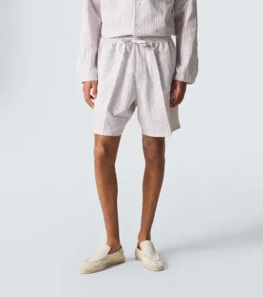 Umit Benan Julian striped cotton and silk shorts | Thumbnail 2 Umit Benan Julian striped cotton and silk shorts | Thumbnail 2
