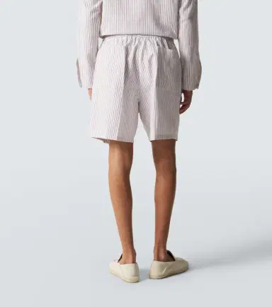 Umit Benan Julian striped cotton and silk shorts | Thumbnail 5 Umit Benan Julian striped cotton and silk shorts | Thumbnail 5