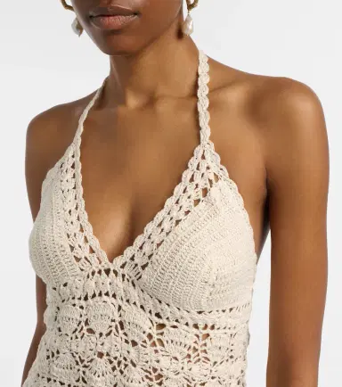 Anna Kosturova Filigree crochet cotton minidress | Thumbnail 4 Anna Kosturova Filigree crochet cotton minidress | Thumbnail 4