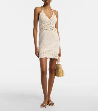 Anna Kosturova Filigree crochet cotton minidress | Thumbnail 5 Anna Kosturova Filigree crochet cotton minidress | Thumbnail 5
