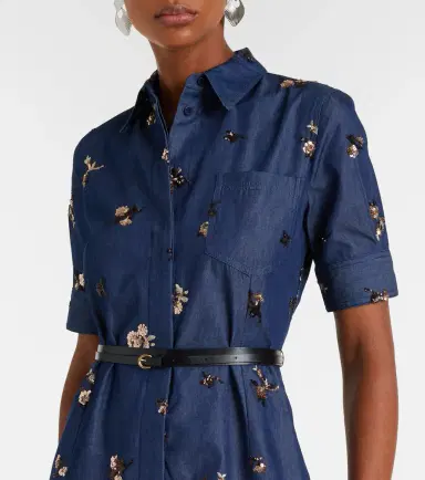 Altuzarra Kieran embellished denim shirt dress | Thumbnail 3 Altuzarra Kieran embellished denim shirt dress | Thumbnail 3