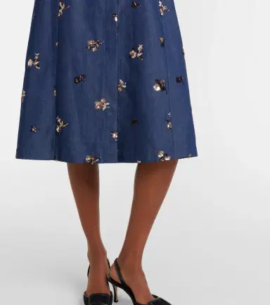 Altuzarra Kieran embellished denim shirt dress | Thumbnail 5 Altuzarra Kieran embellished denim shirt dress | Thumbnail 5