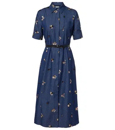 Altuzarra Kieran embellished denim shirt dress | Thumbnail 1 Altuzarra Kieran embellished denim shirt dress | Thumbnail 1