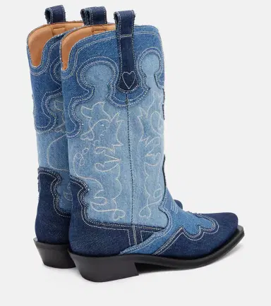 Ganni Denim cowboy boots | Thumbnail 4 Ganni Denim cowboy boots | Thumbnail 4