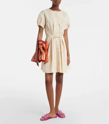 Loewe Paula's Ibiza Anagram cotton poplin shirt dress | Thumbnail 4 Loewe Paula's Ibiza Anagram cotton poplin shirt dress | Thumbnail 4