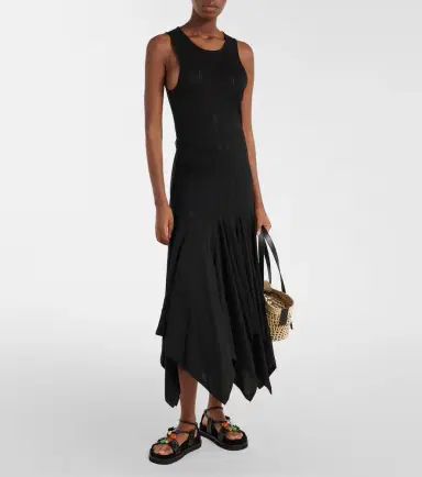 Loewe Paula's Ibiza pointelle cotton jersey maxi dress | Thumbnail 3 Loewe Paula's Ibiza pointelle cotton jersey maxi dress | Thumbnail 3