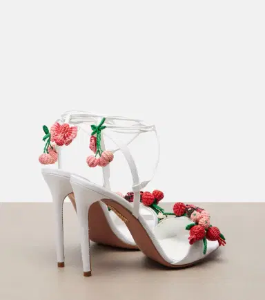 Aquazzura Botanica leather-trimmed raffia sandals | Thumbnail 2 Aquazzura Botanica leather-trimmed raffia sandals | Thumbnail 2