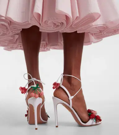Aquazzura Botanica leather-trimmed raffia sandals | Thumbnail 6 Aquazzura Botanica leather-trimmed raffia sandals | Thumbnail 6