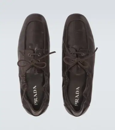 Prada Shuffle leather boat shoes | Thumbnail 7 Prada Shuffle leather boat shoes | Thumbnail 7