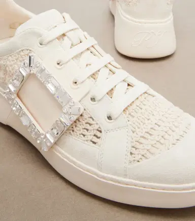 Roger Vivier Viv Skate suede-trimmed platform sneakers | Thumbnail 3 Roger Vivier Viv Skate suede-trimmed platform sneakers | Thumbnail 3