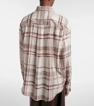Brunello Cucinelli Checked silk shirt | Thumbnail 6 Brunello Cucinelli Checked silk shirt | Thumbnail 6