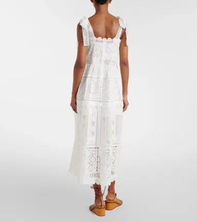 Zimmermann Aster lace-trimmed midi dress | Thumbnail 4 Zimmermann Aster lace-trimmed midi dress | Thumbnail 4