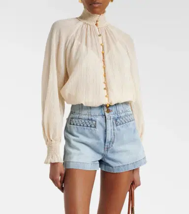 Zimmermann Aster cotton and silk-blend blouse | Thumbnail 5 Zimmermann Aster cotton and silk-blend blouse | Thumbnail 5