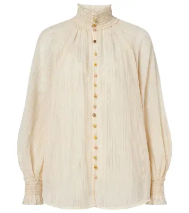 Zimmermann Aster cotton and silk-blend blouse | Thumbnail 1 Zimmermann Aster cotton and silk-blend blouse | Thumbnail 1