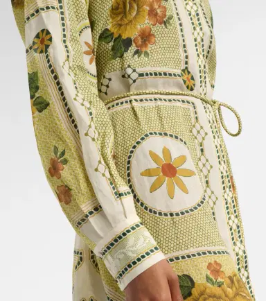 ALÉMAIS Alémais Dixie belted printed ramie shirt dress | Thumbnail 3 ALÉMAIS Alémais Dixie belted printed ramie shirt dress | Thumbnail 3